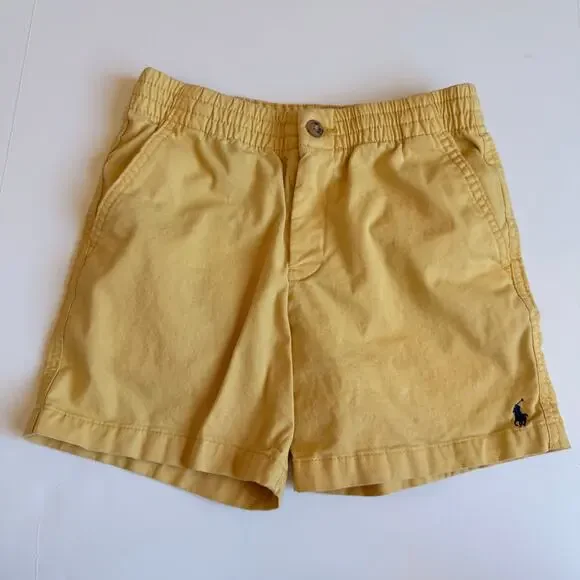 Polo Ralph Lauren Yellow Prepster Flex Abrasion Twill Shorts Boys 10 - Picture 2 of 11